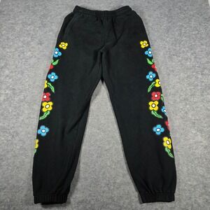 Krooked Mark Gonzales Flower Sweatpants Rare Skateboarding Art (READ)
